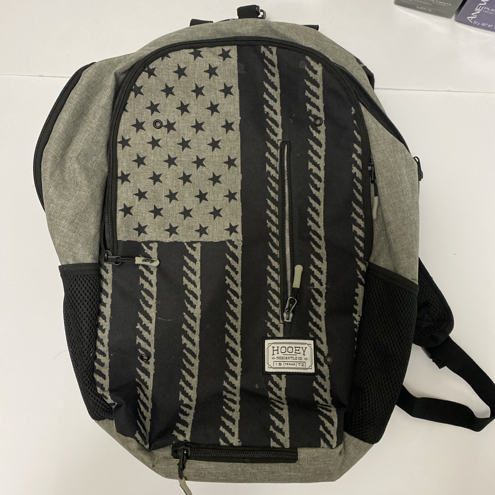 Hooey Mercantile Co American Flag Print Backpack Bag