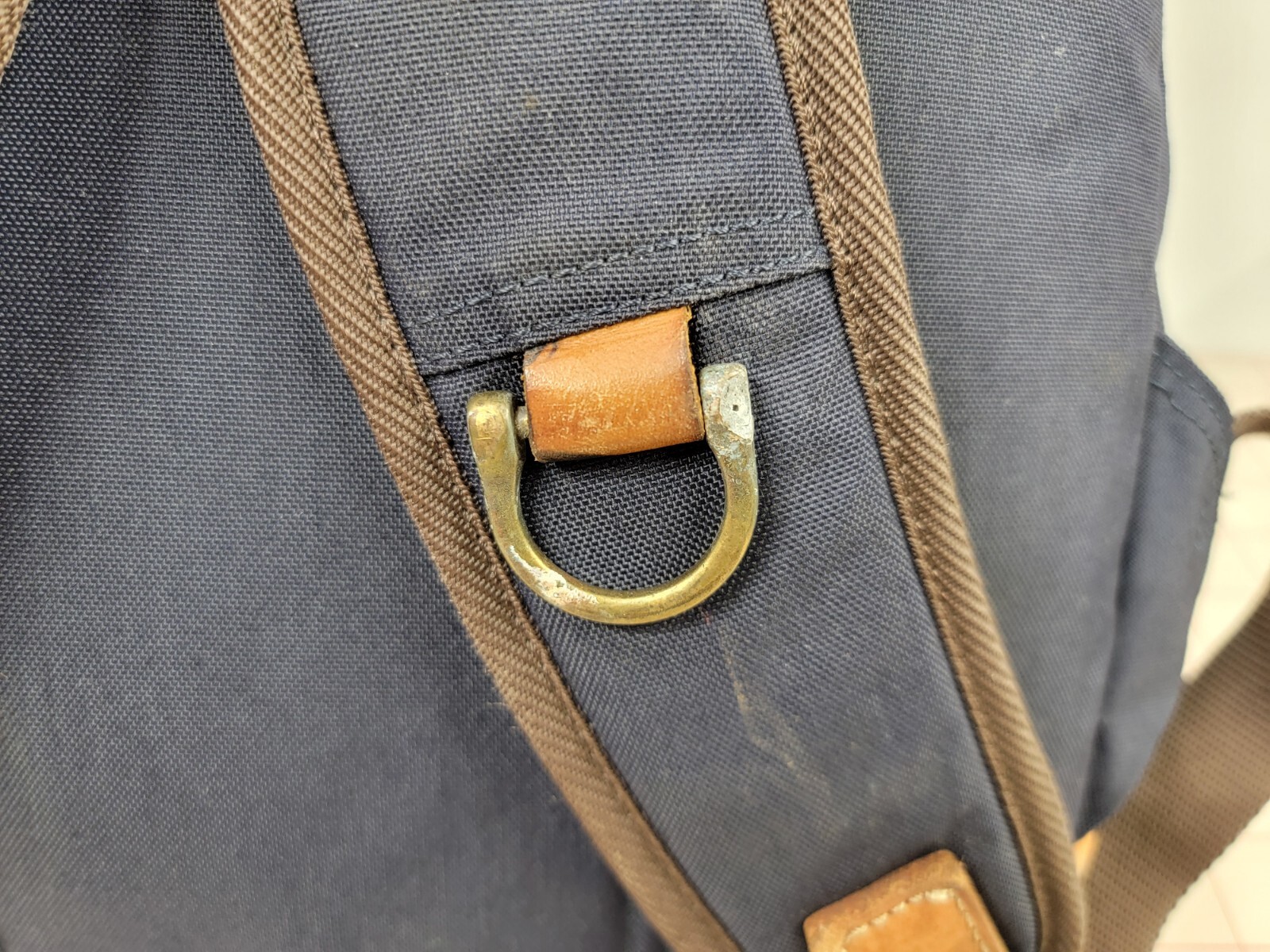 Master-Piece Backpack – Made in Japan Navy & Tan Leather.