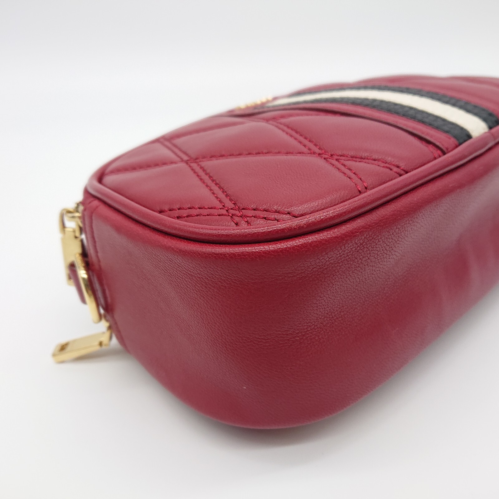 BALLY Shoulder Bag Trainspotting Leather Red Strap DENNI QT China