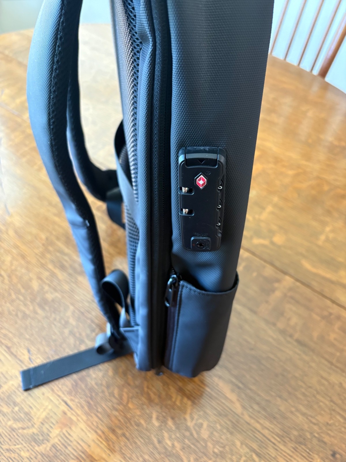 RIFBAR Geometric Hardshell Tech Backpack Laptop Bag Black Promo NWT