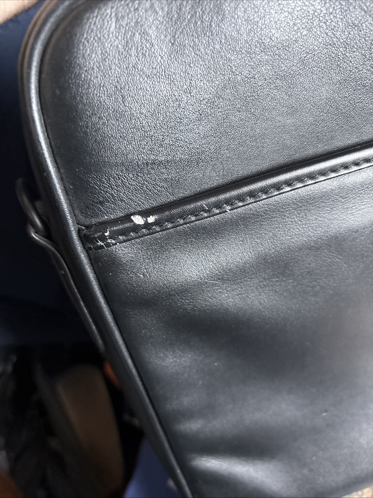 Soft Sided Leather Briefcase Black W Shoulder Strap REDUCED!!