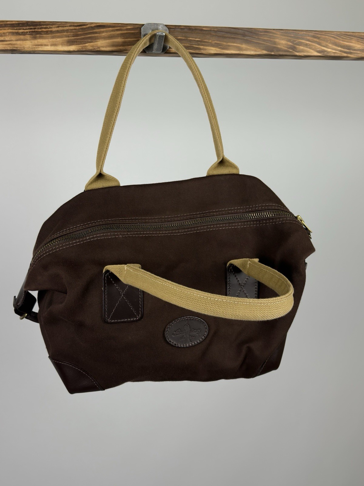 John Chapman Made in England Brown Canvas Duffle Travel Bag