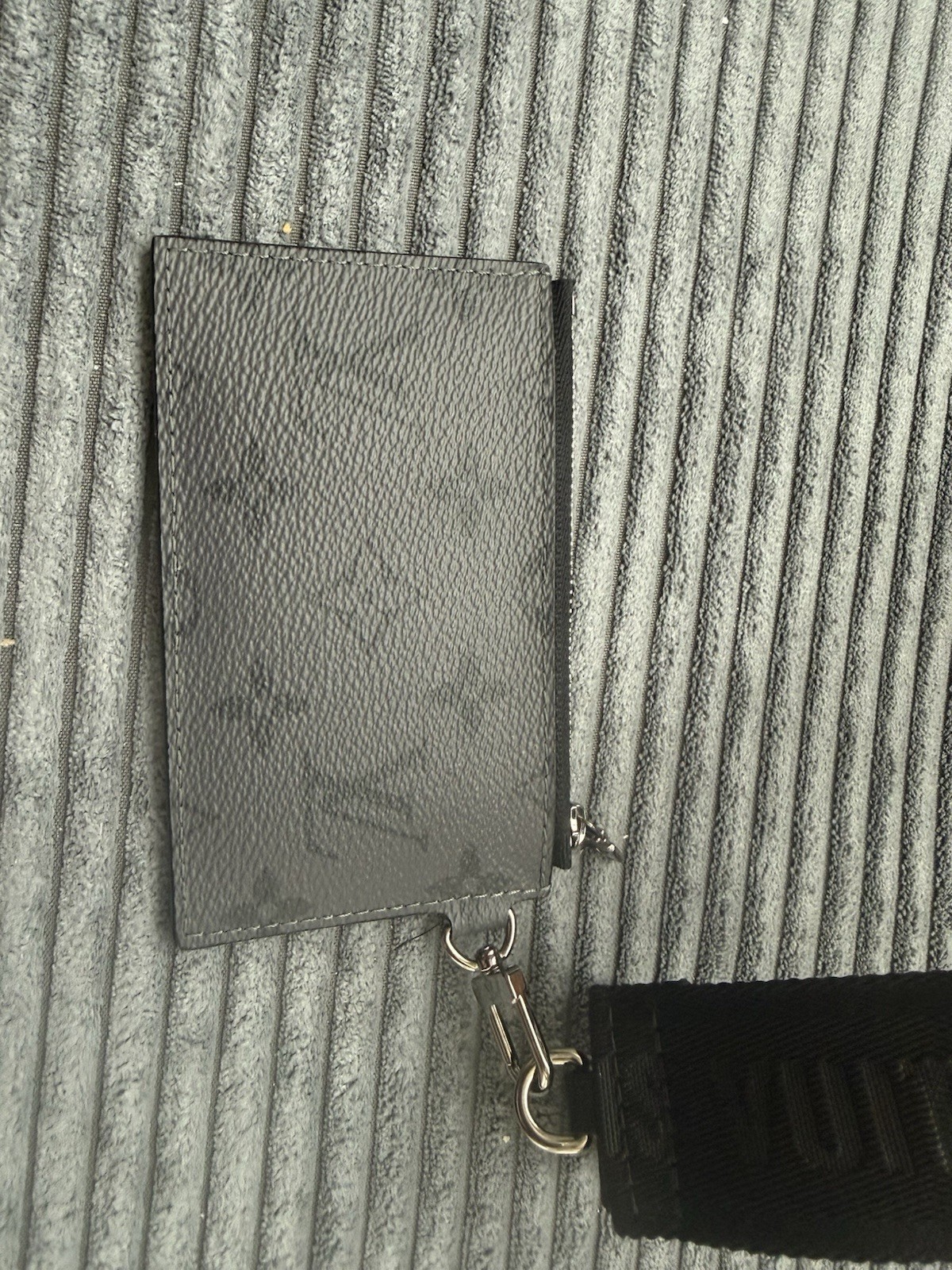 Louis Vuitton Gaston Monogram Eclipse Zip Wearable Wallet w/ Strap, Small
