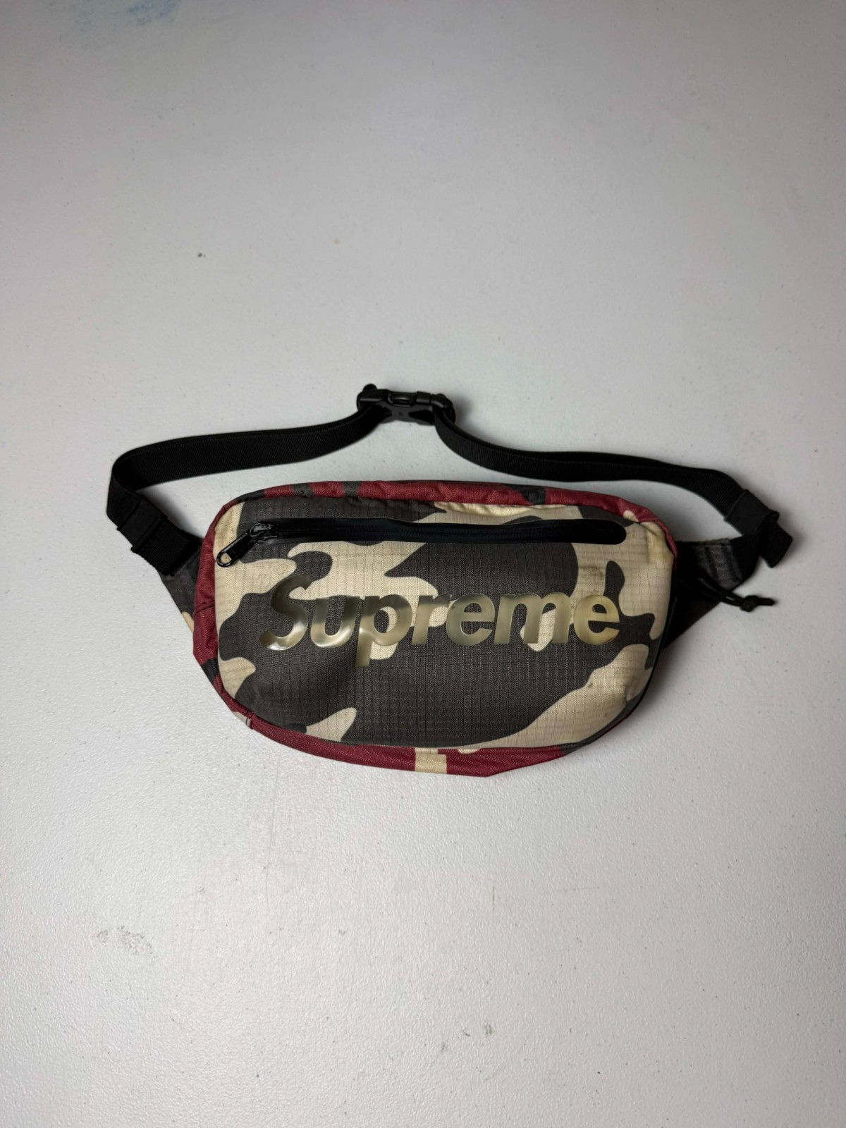 Used Supreme Waist Bag (SS21) Red Camo