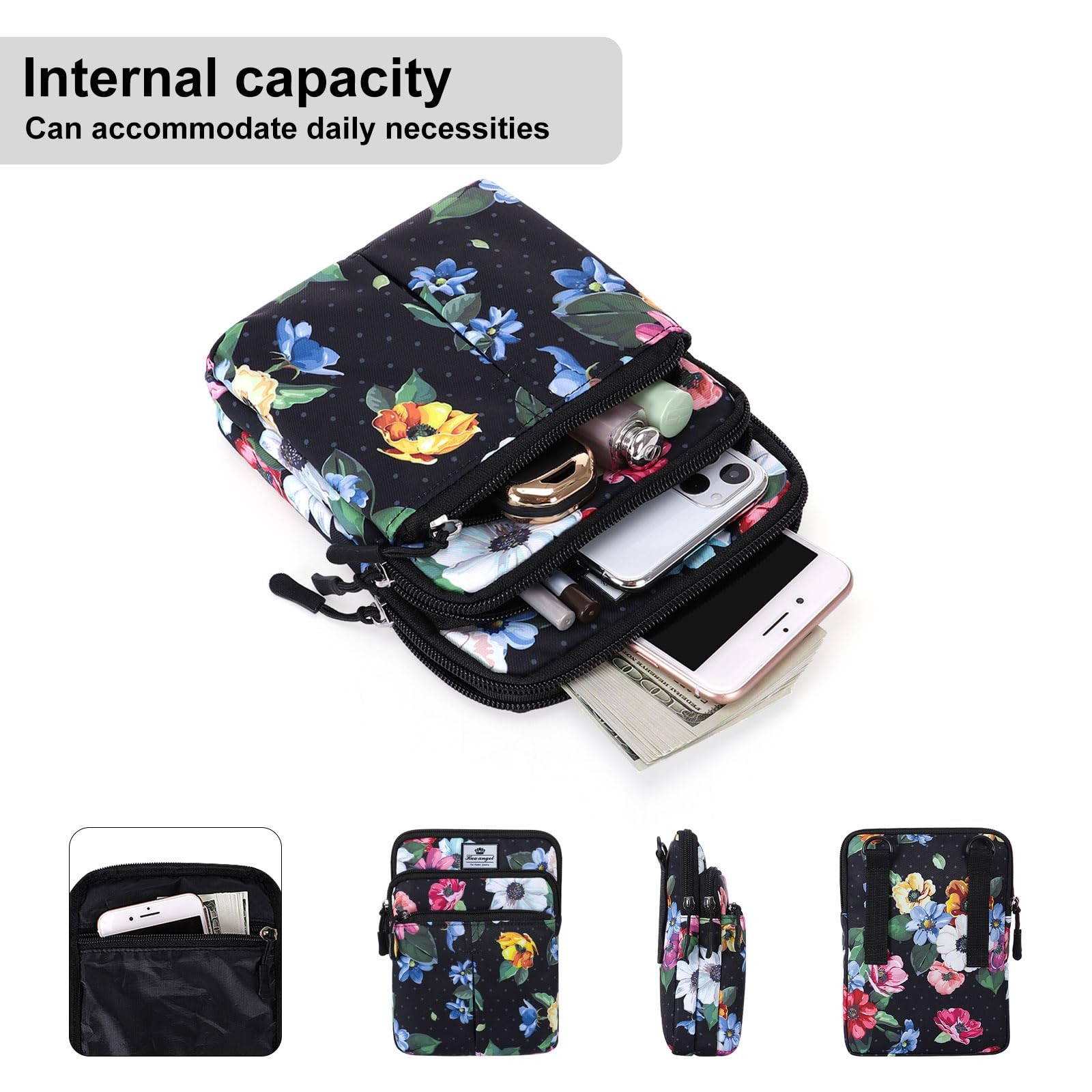 Multifunctional Fanny Pack for Men Women Lightweight Waist Bag with 3 Zip Co…