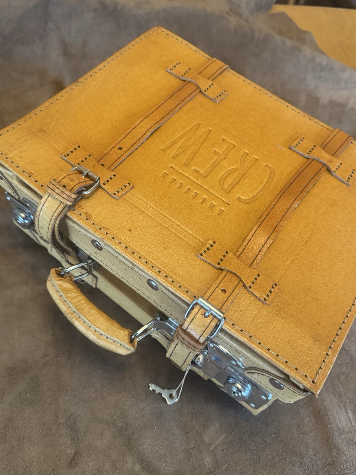 American Crew 15” Leather Bound Men’s Luggage Shaving Case