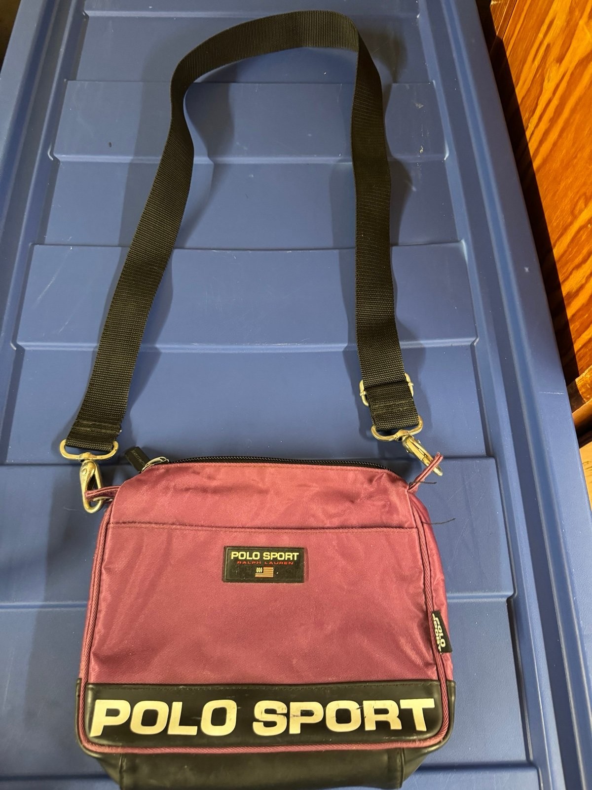 Vintage Magenta Polo Sport Ralph Lauren Satchel Side Bag