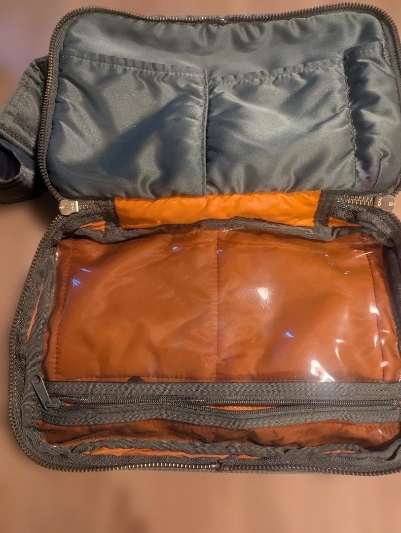 PORTER Yoshida Tanker 2Layer Shoulder bag sage green Made in Japan Authentic