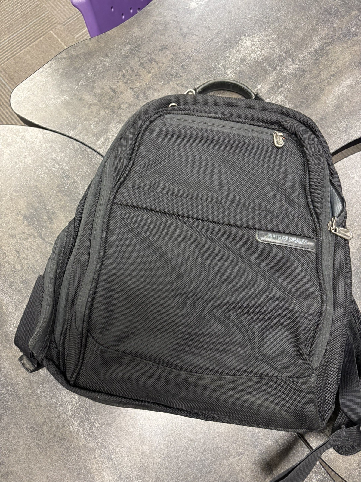 Briggs & Riley Unisex Backpack One Size Black Travel Work Laptop Bag