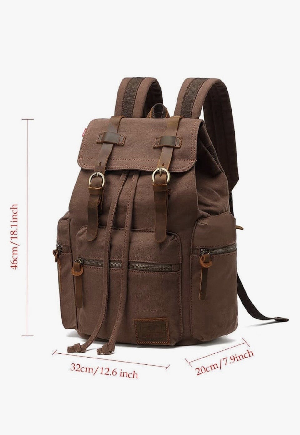Augur Jans Backpack Military Outback Rugged HDuty Thick Durable Leather Strap