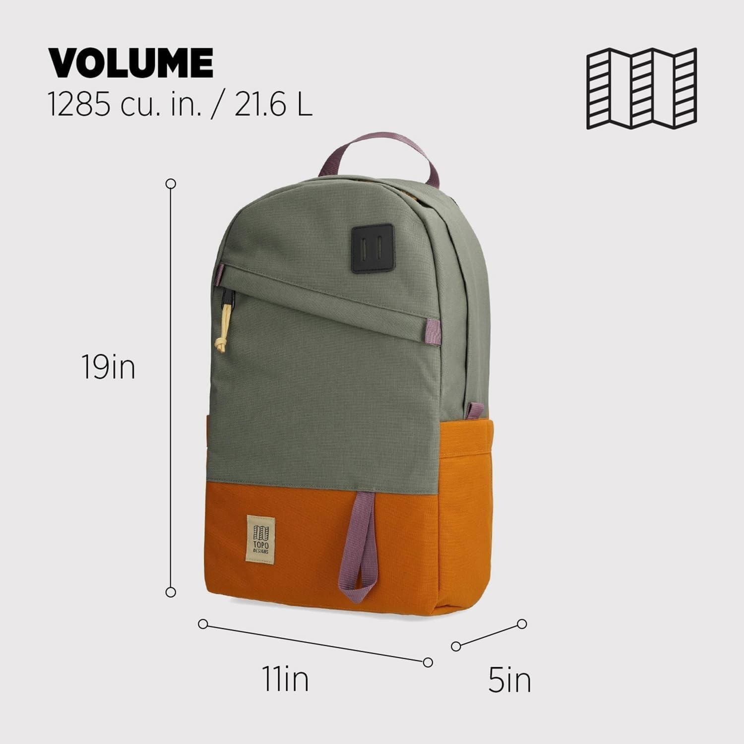 TOPO DESIGNS DAYPACK CLASSIC – BEETLE/SPICE