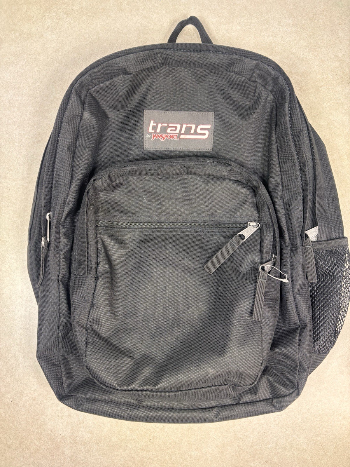 Trans By Jansport Backpack Blwck Multi Zip Bookbag School Sport Travel Bag