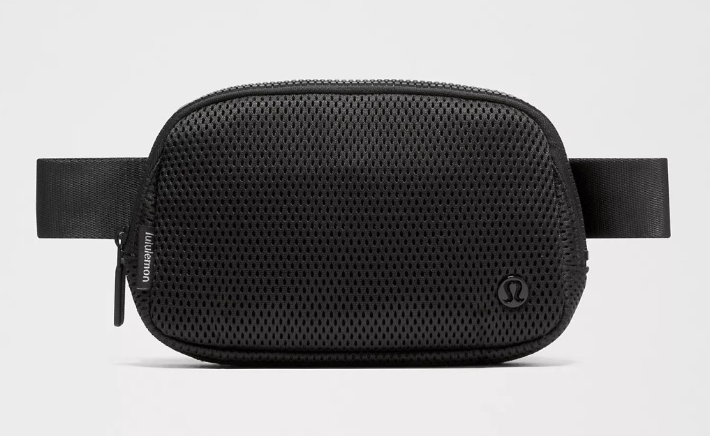 Lululemon Everywhere Belt Bag 1L Knit Mesh Black Unisex Cross Body NWT