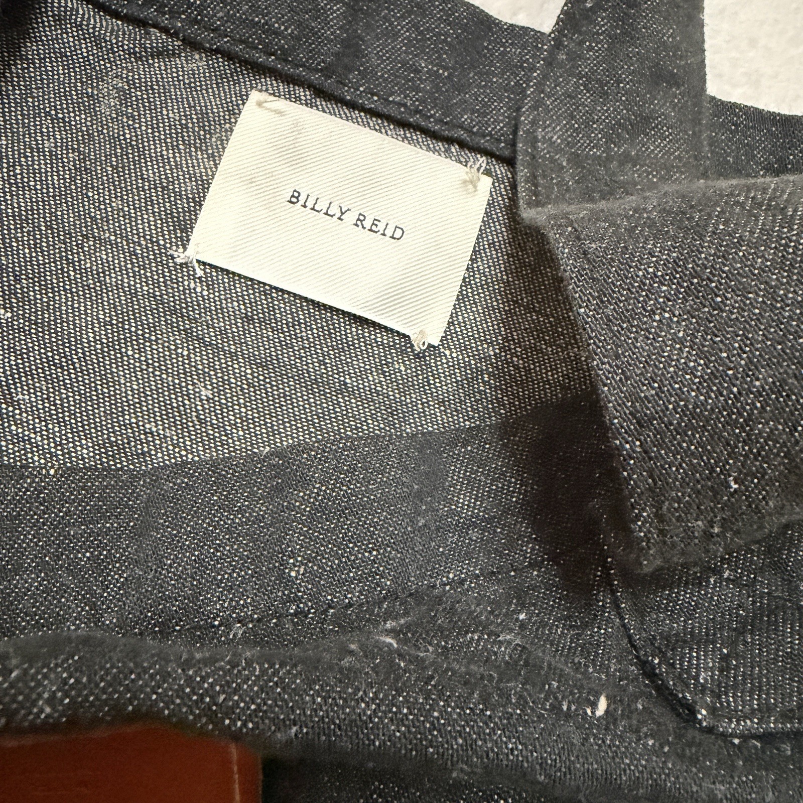 Billy Reid Tote Bag Black Denim ( Linen Cotton ? )