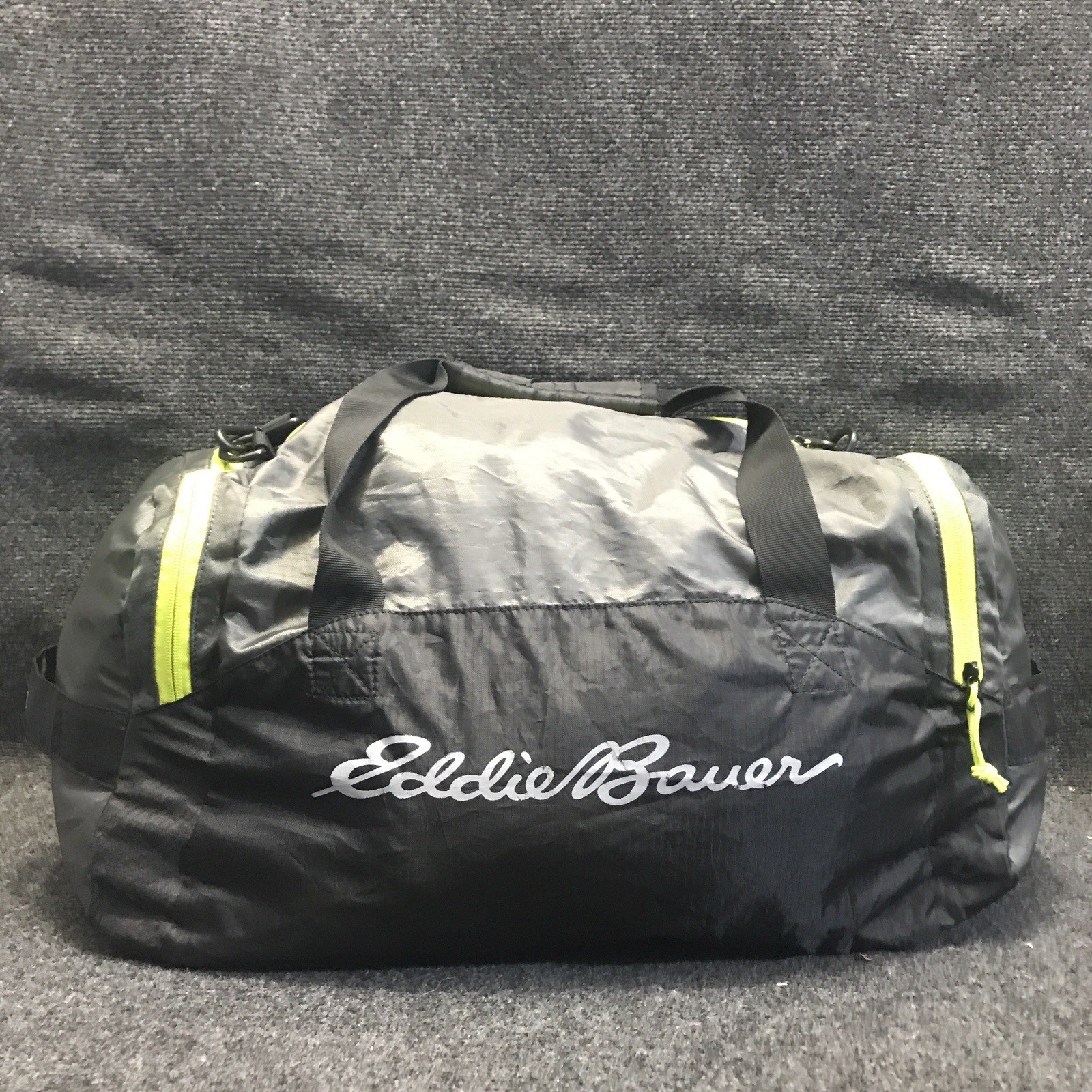 Eddie Bauer 063-0513 Rippack Duffle Bag Neon Green/Black Lightweight Packable