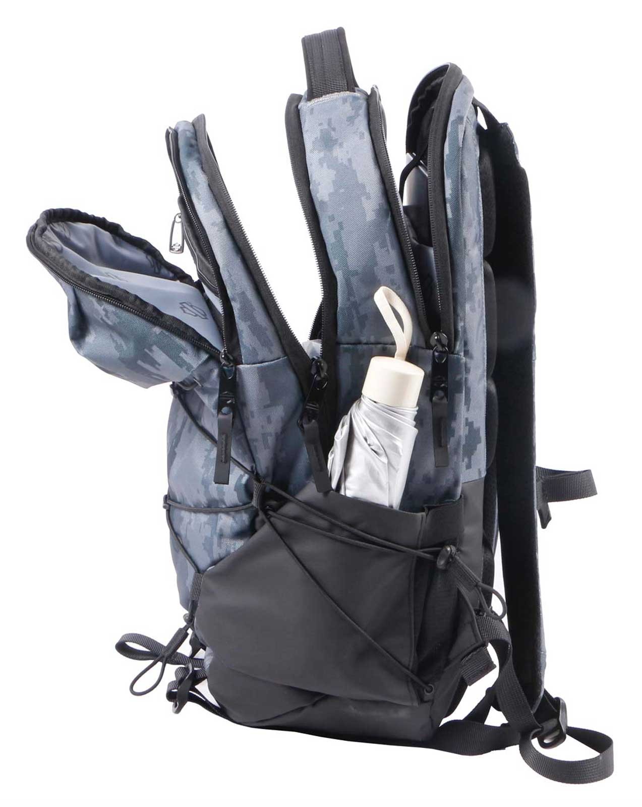 Harley-Davidson Racing Lightweight Water-Resistant Backpack – Charcoal Camo