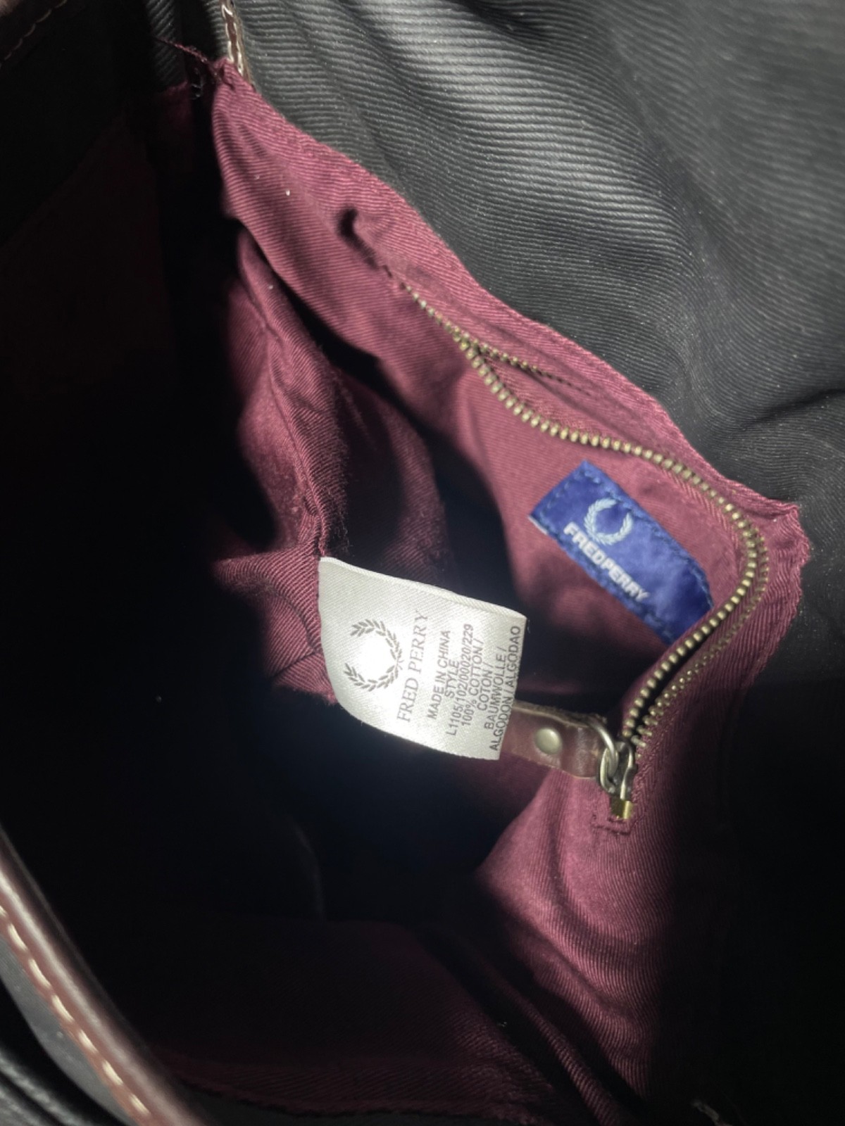 fred perry vintage bag