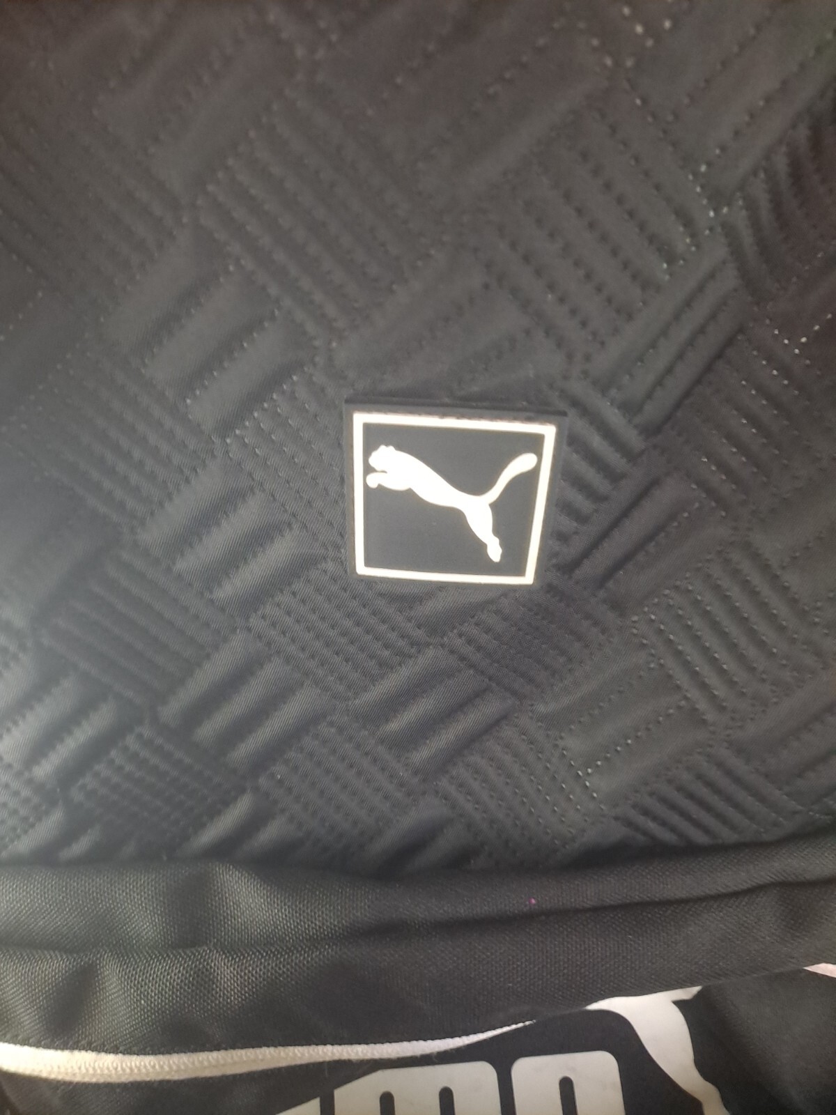 Puma, Black lightweight 17” backpack, padded straps, Zipper, Logo