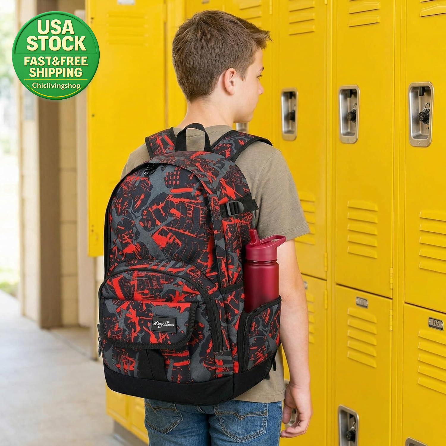 School Backpack Lightweight College Travel Bag Laptop Compartment
