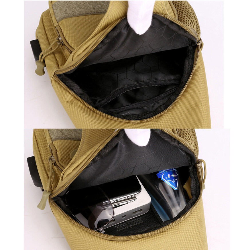 Men Backpack Tactical Sling Shoulder Bag Molle Travel Chest Pack Outdoor Hiking.