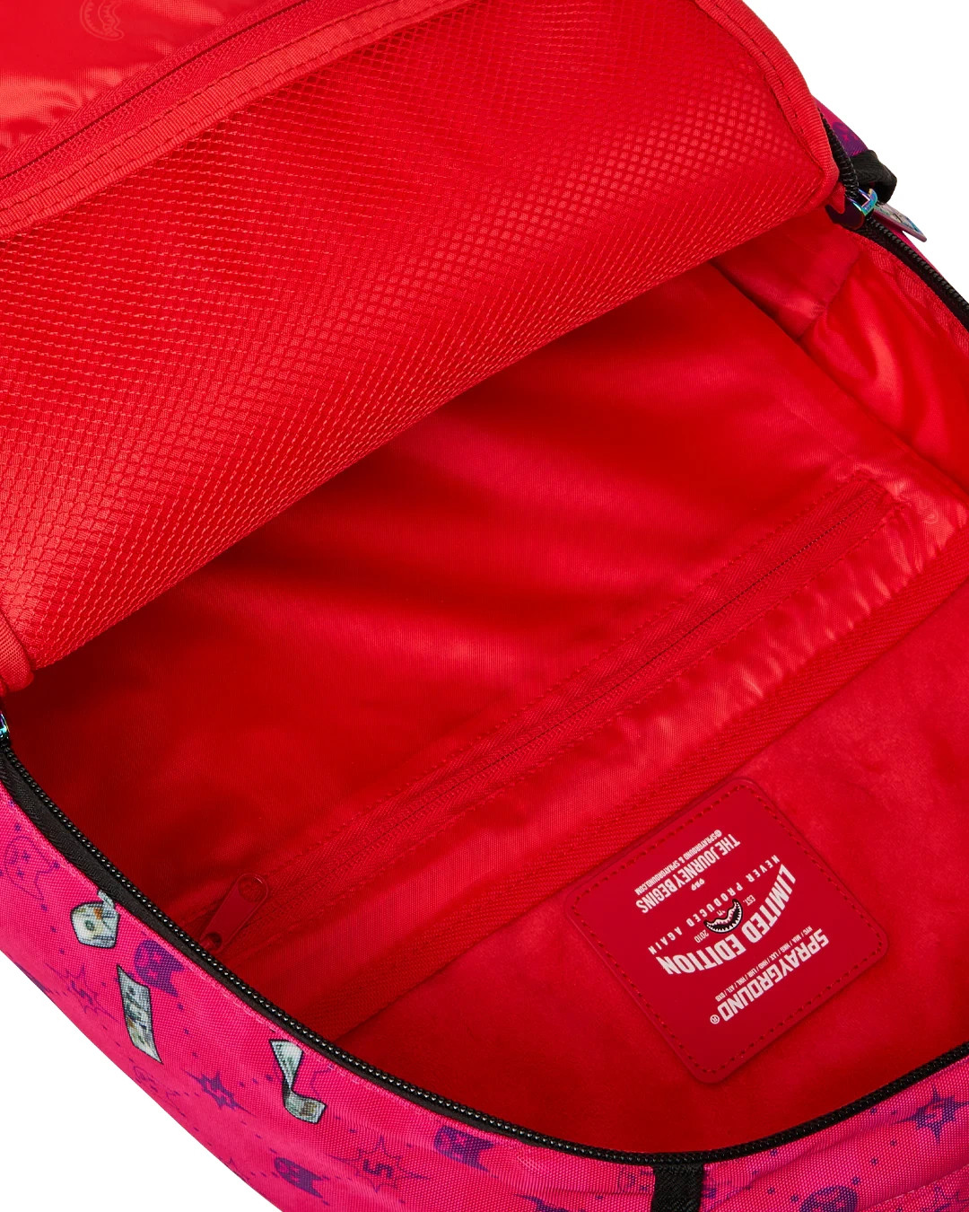 Sprayground Kitty Cash Speed Backpack🔥New Black/Pink Bookbag Large School Bag