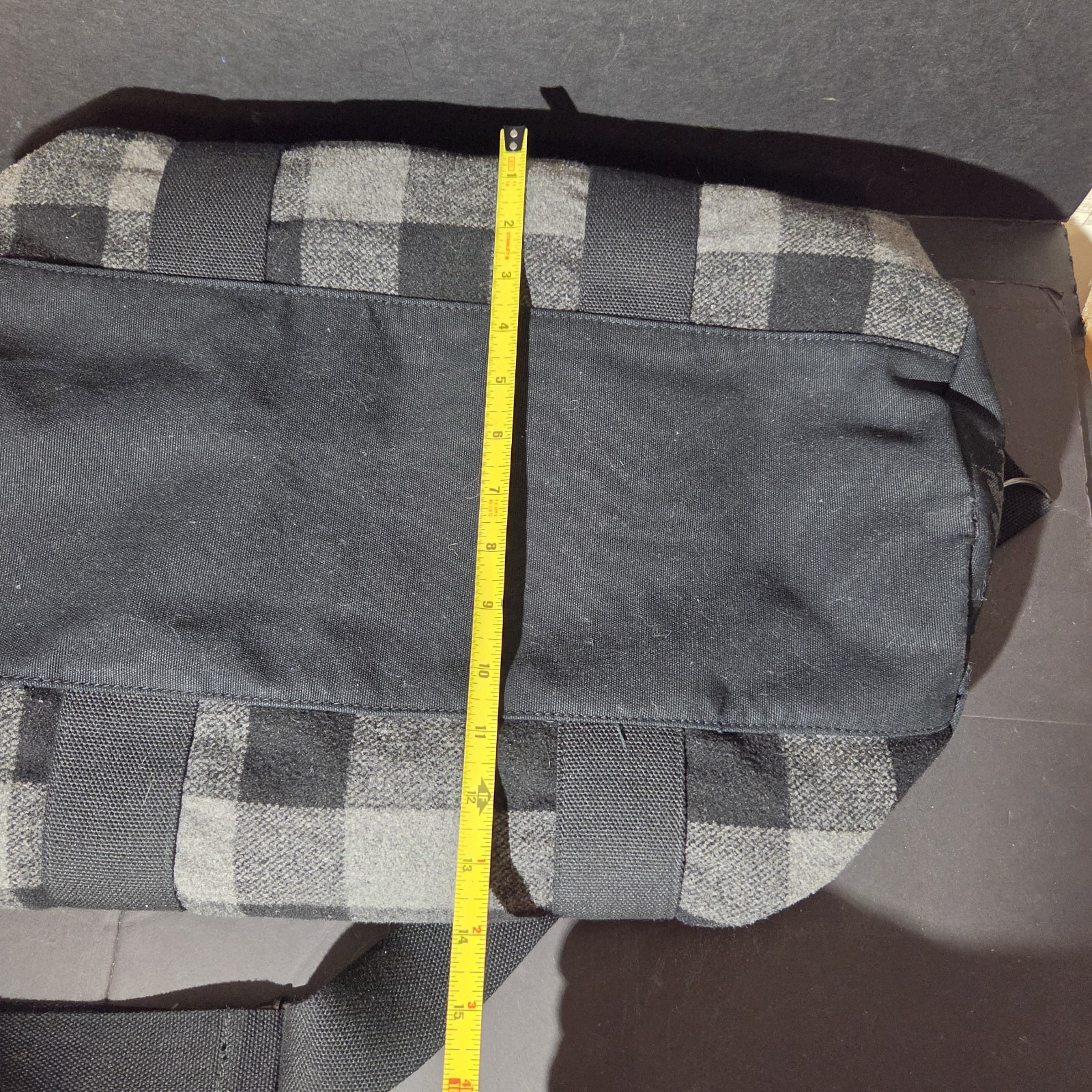 American Eagle Outfitters Black and Gray Plaid Flannel Weekender Duffle Bag AEO