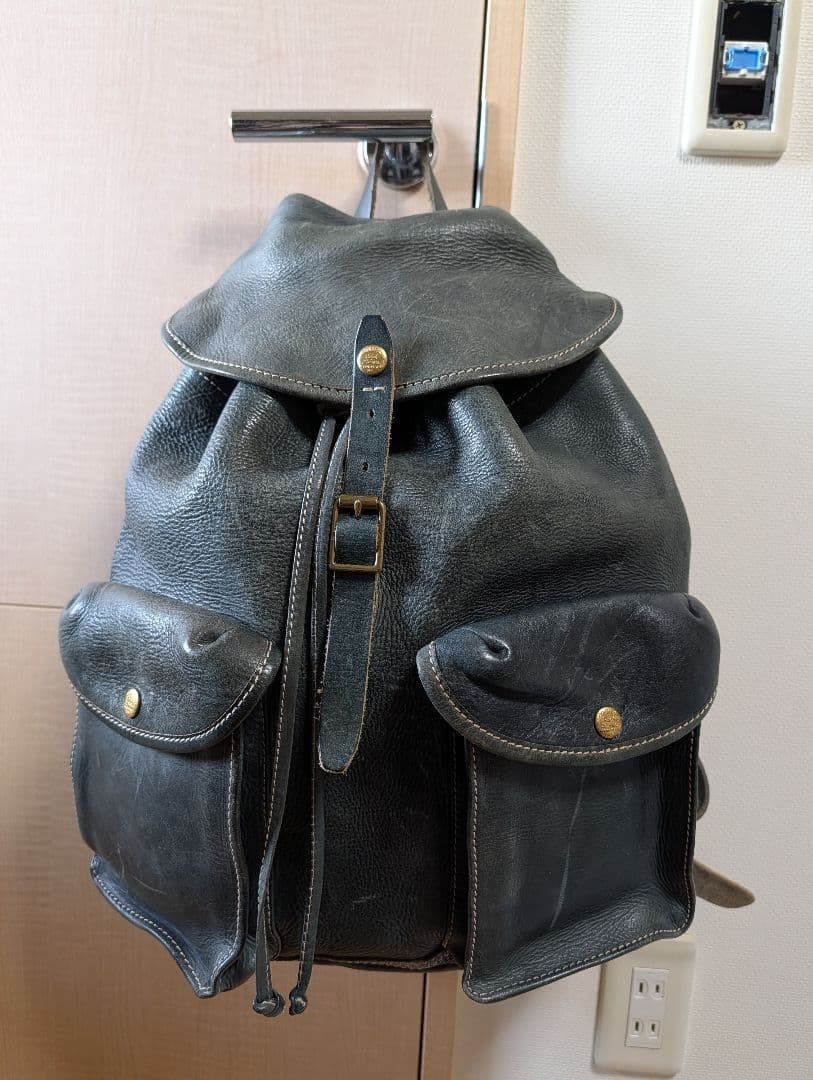 Double RL RRL Ralph Lauren Riley Leather Backpack Rucksack Indigo Used