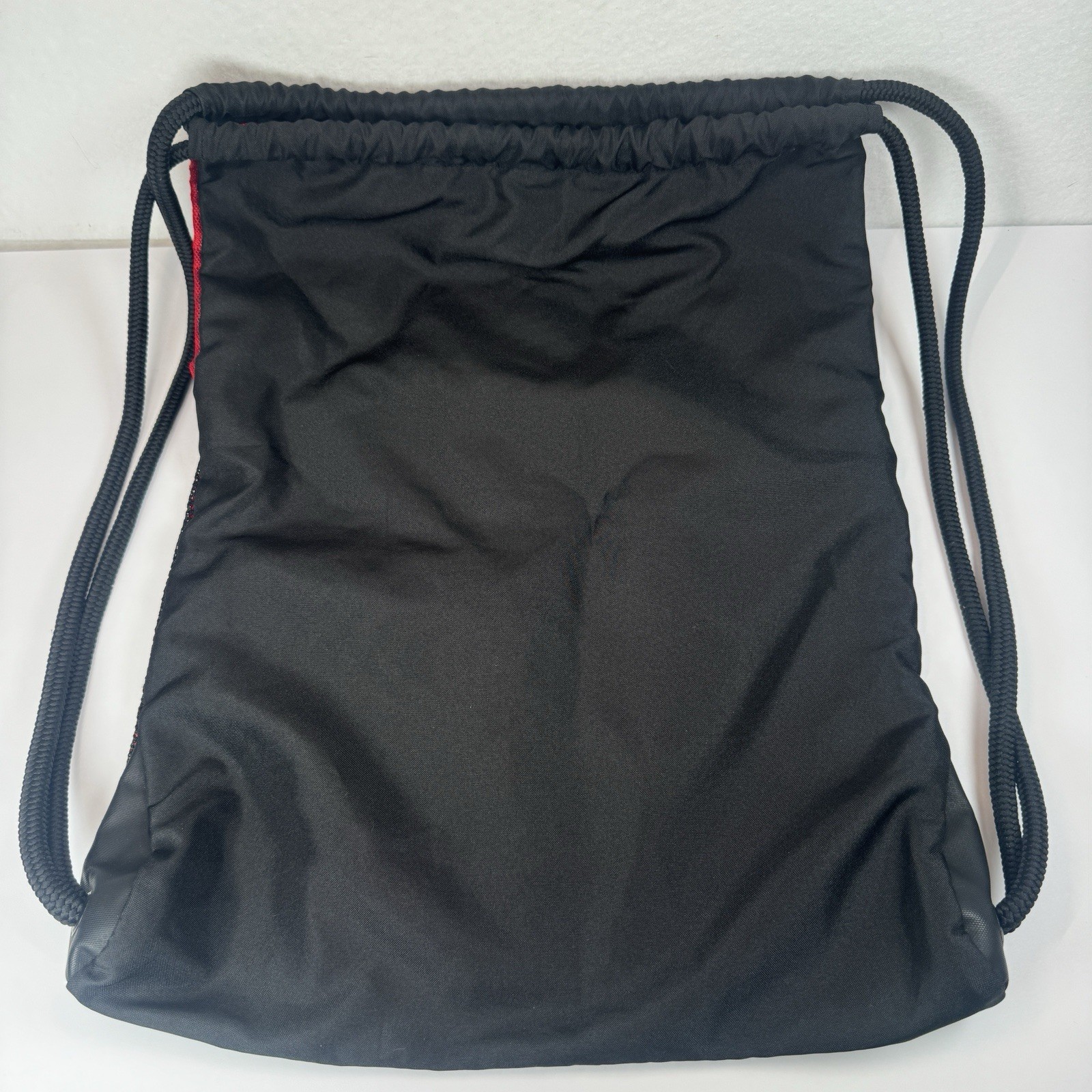 Adidas Drawstring Backpack Red Black 68 Logo Gym Sackpack Sports Bag