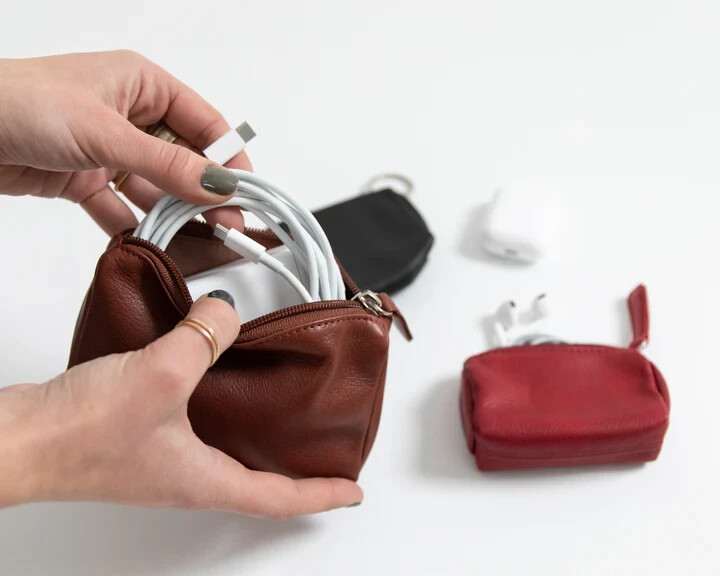 Osgoode Marley Large Leather Pouch for cords,coins,dice,misc 1608
