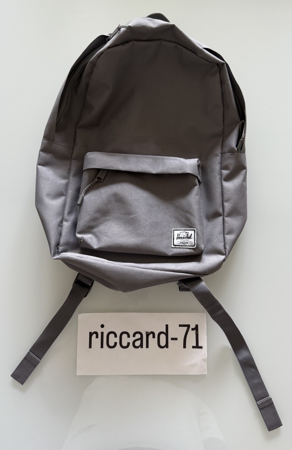 Herschel Supply Co Gray Classic Backpack Travel Bag Regular Sized Unisex