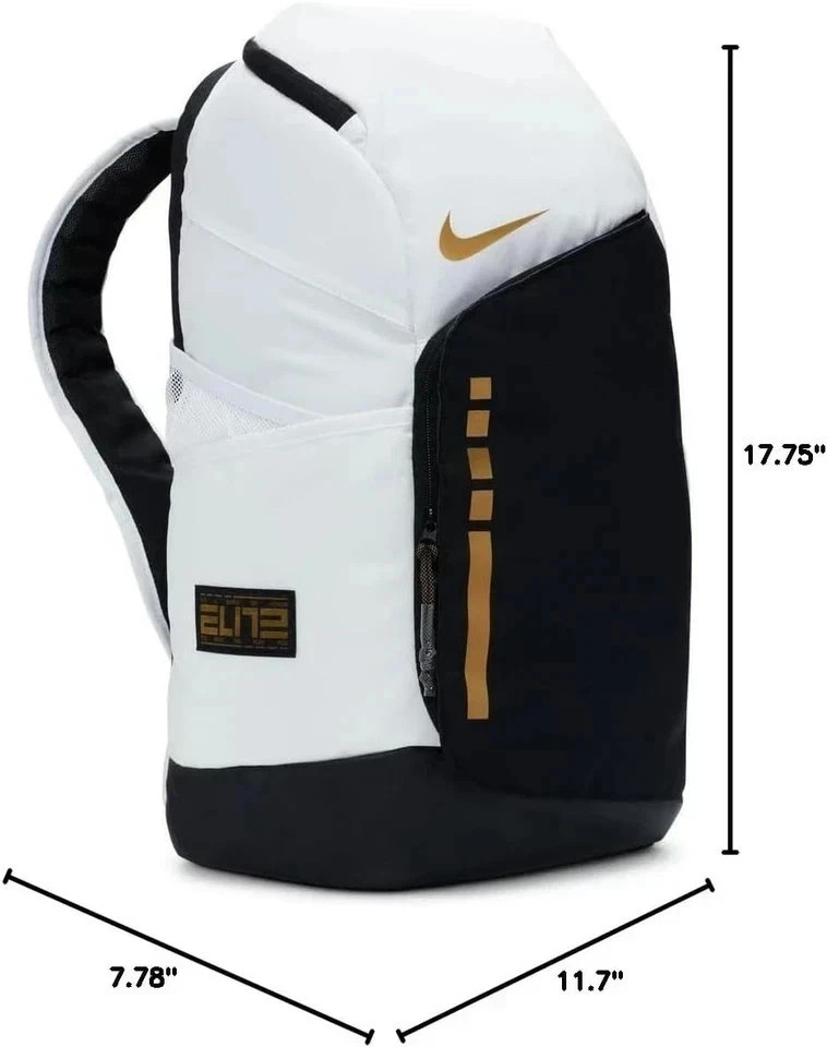 Nike Hoops Elite Pro Backpack 32L White Gold DX9786-100 For Gym/ Sport/Travel