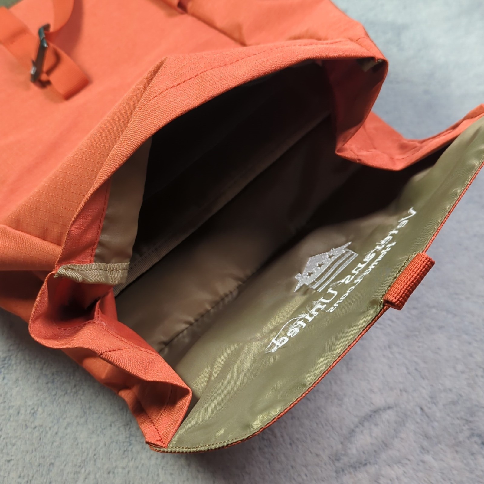 Thule Lithos 16L Backpack Orange/Olive Veterans United Logo Laptop Bag New