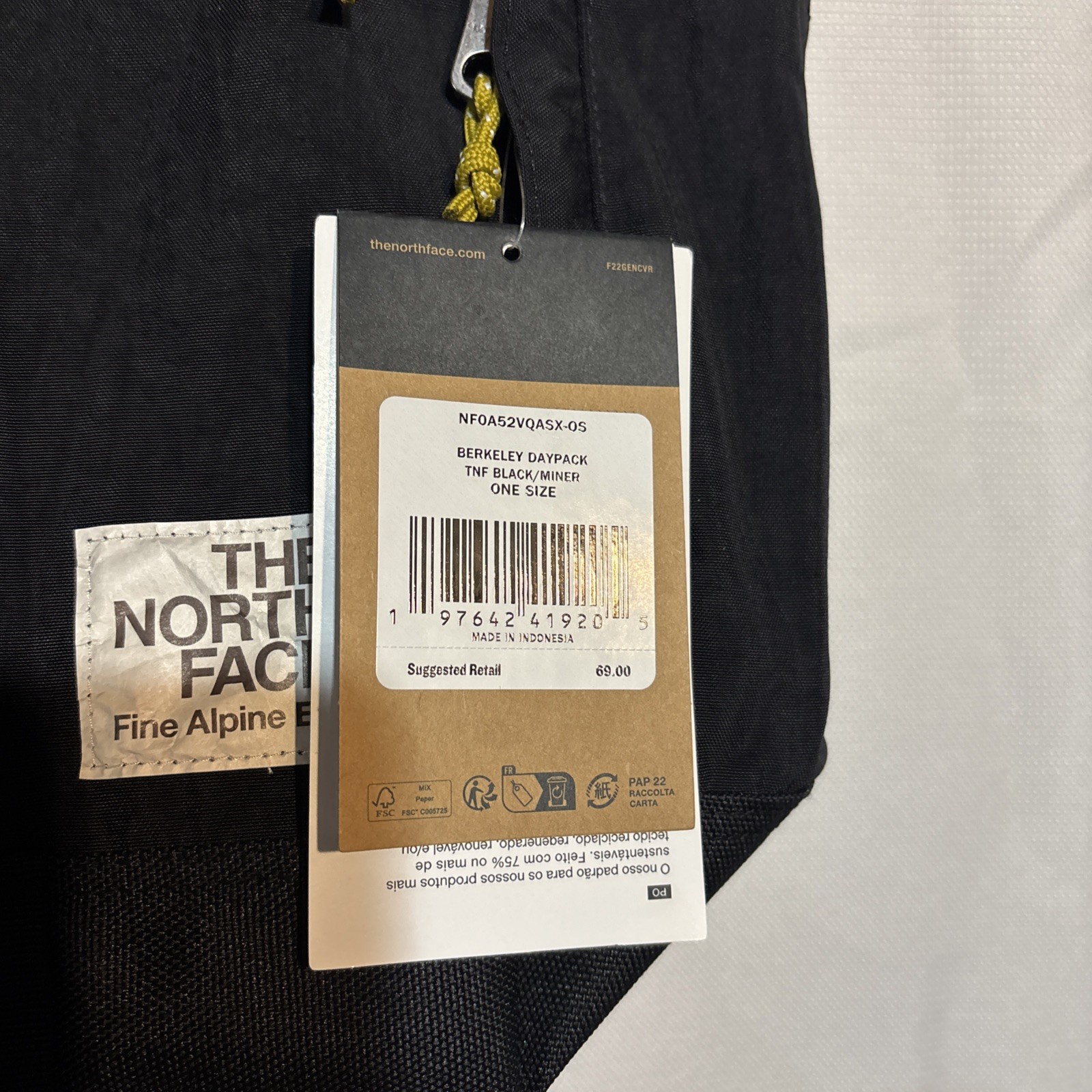 THE NORTH Face Berkeley Daypack, backpack TNF Black/Mineral Gold-NPF, One Size