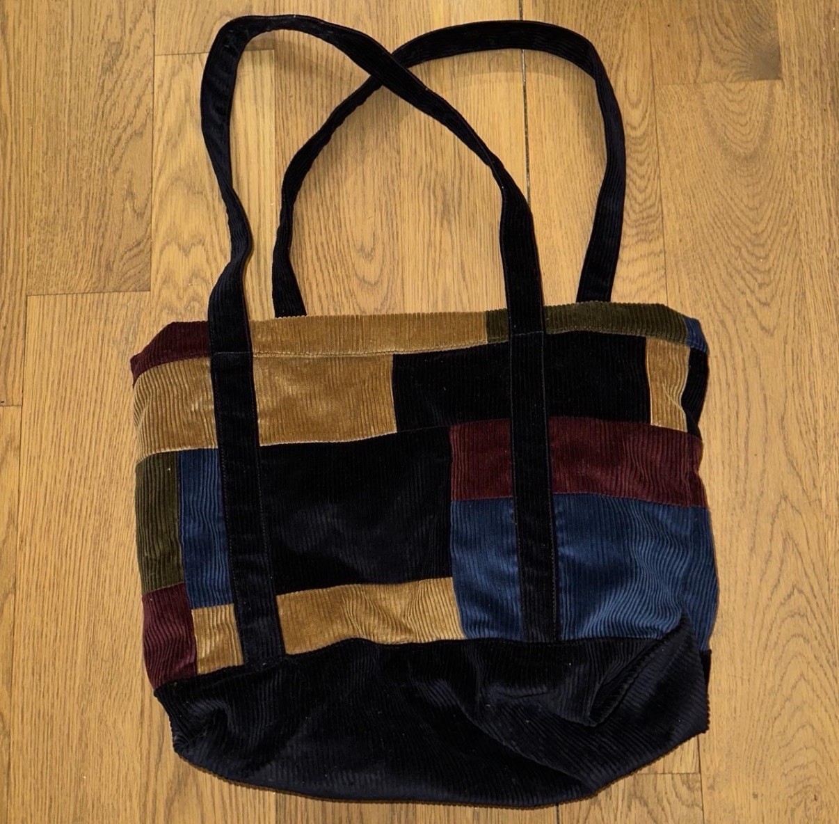 Baracuta x Noah (2021) Patchwork Corduroy Tote Bag Multicolor