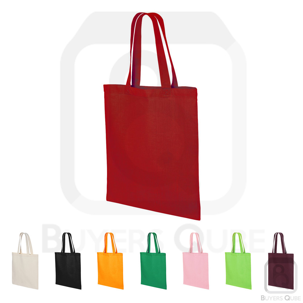 Q-Tees 6 oz Cotton Canvas Basic Economical Tote Bag – QTB