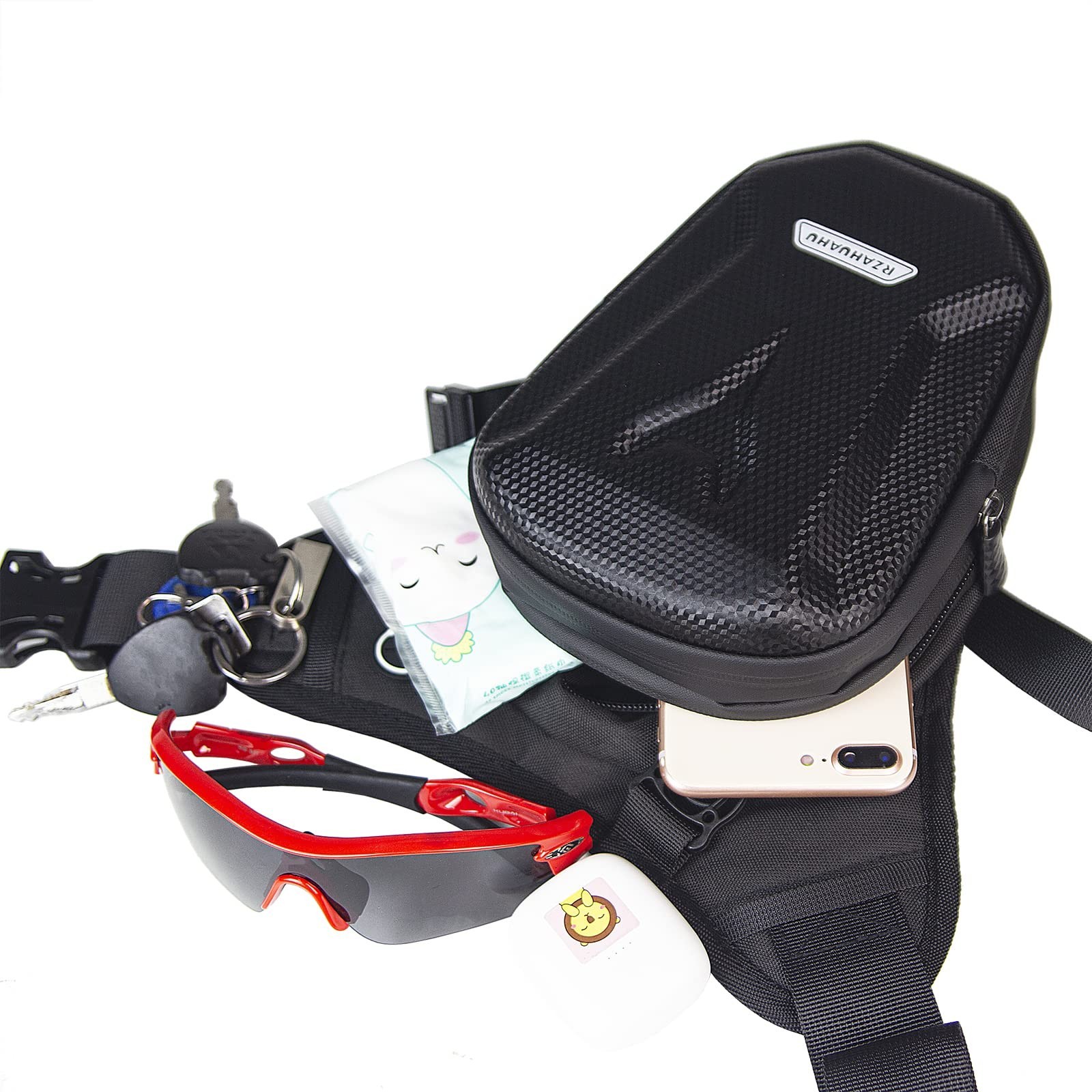 Tactical Motorcycle Waist Pack – Drop Leg Bag for Cycling, Fanny Pouch, Phone St