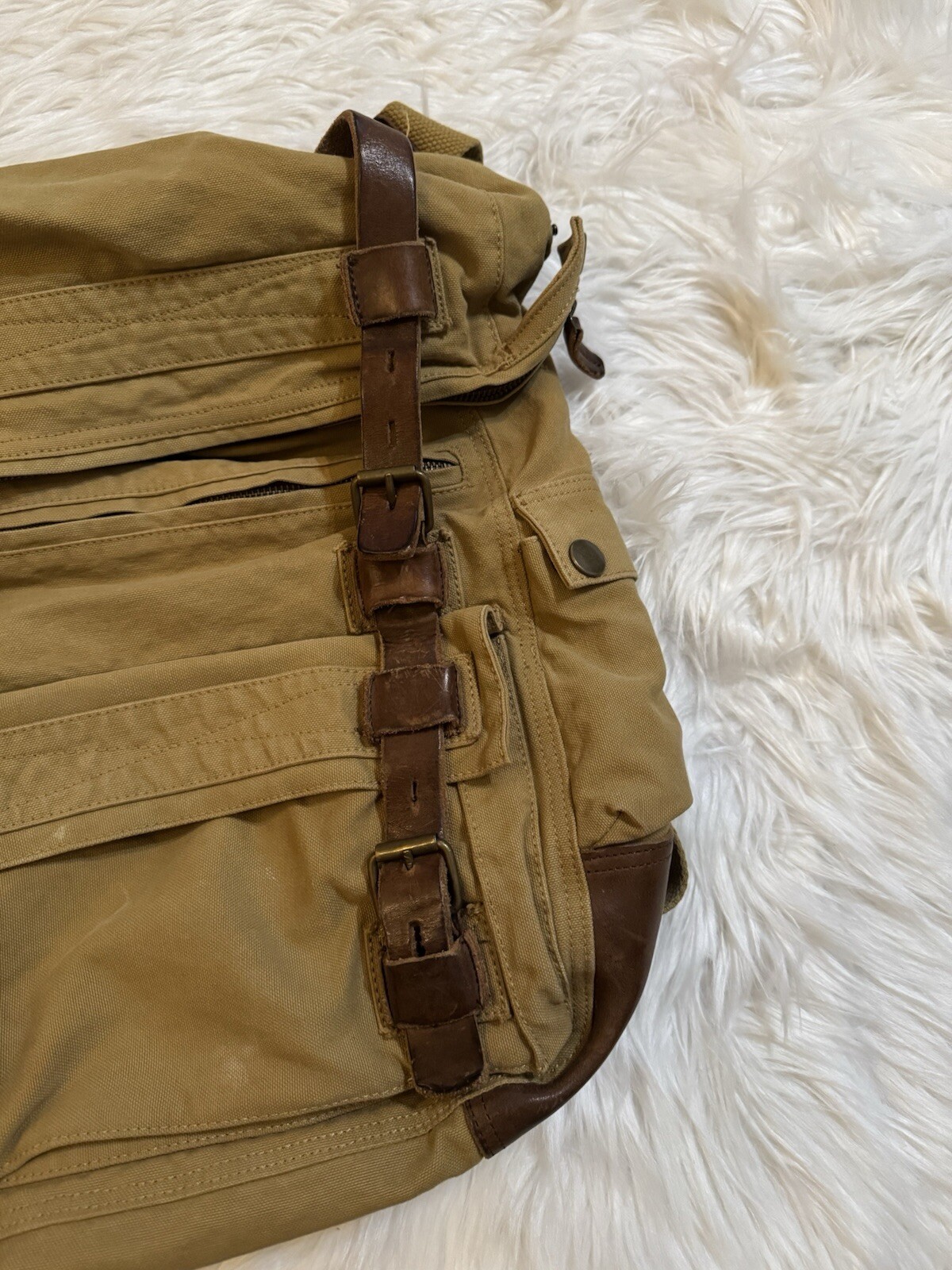 Belstaff Double Sized Backpack Messenger Bag Panama