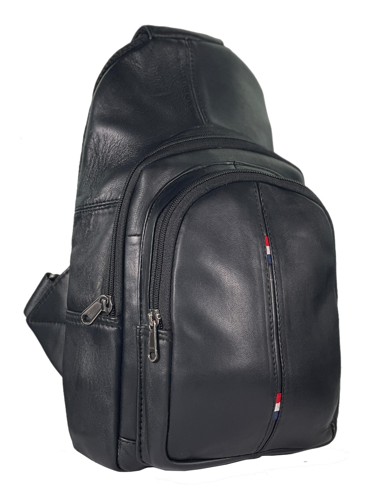 Men’s Sling Backpack Genuine Leather Chest bag Crossbody Bag Shoulder Bag
