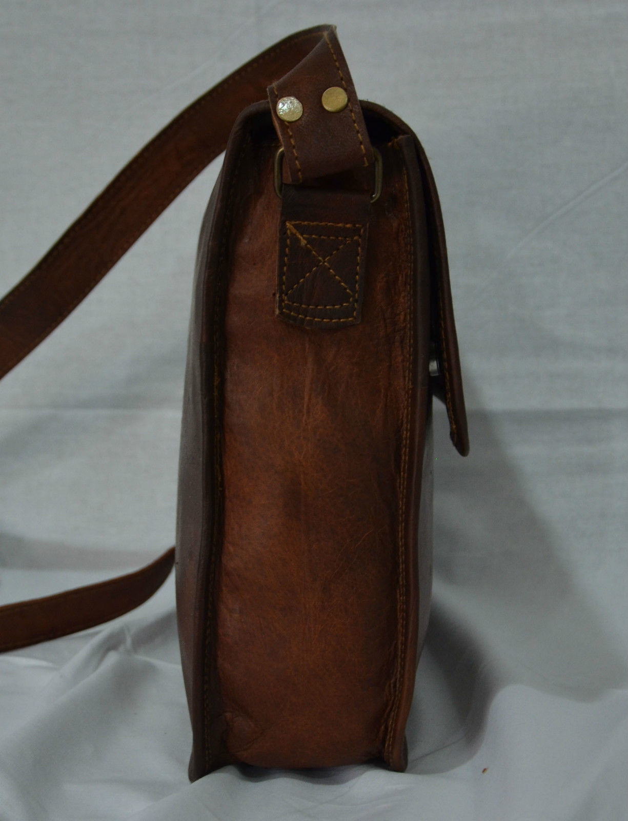 Vintage Leather Men’s Handmade Brown Laptop Shoulder Satchel Messenger Bag New