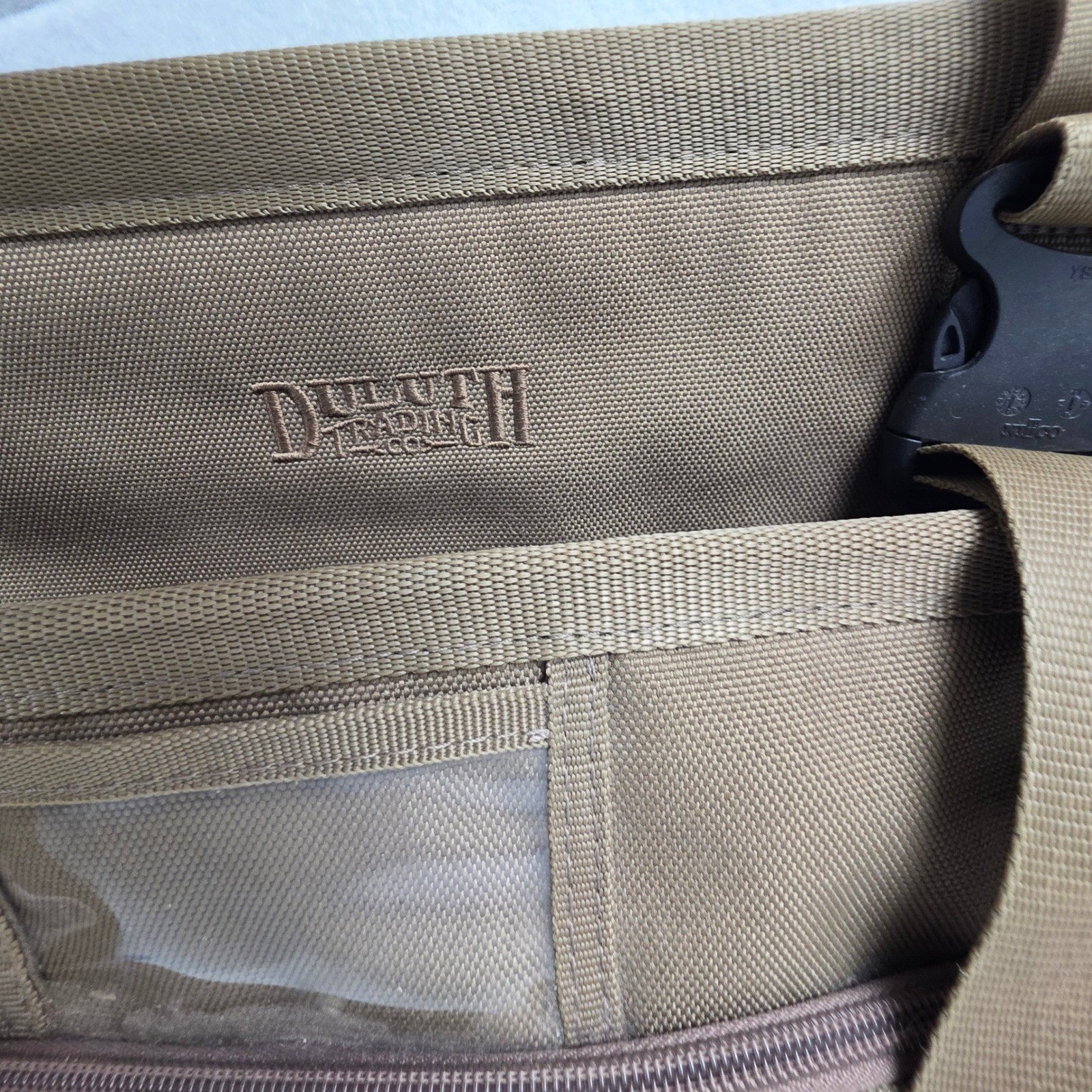 Duluth Trading Co Cab Organizer Brown Canvas Multi Pocket Truck Seat Storage Bag