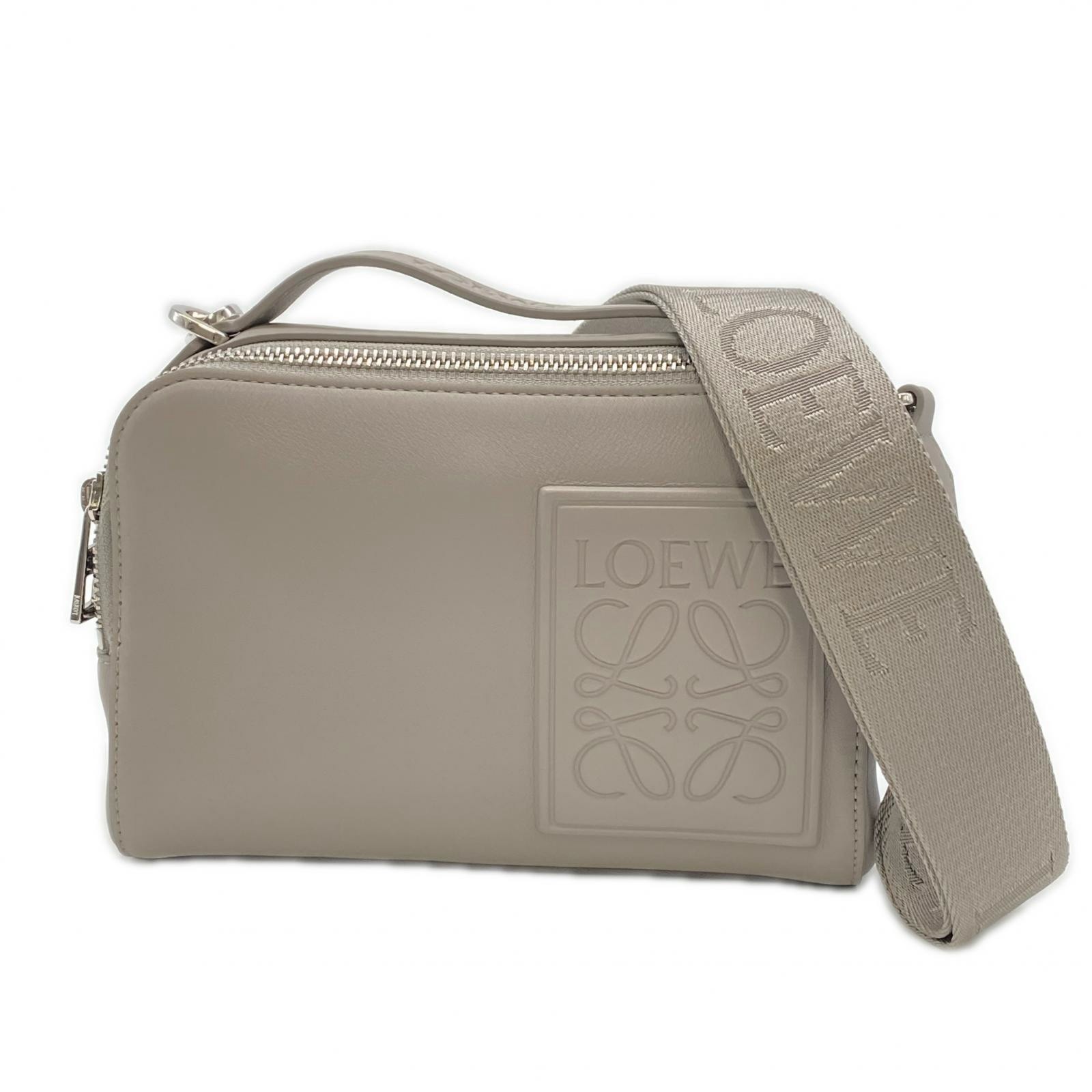 LOEWE Satin Calf Crossbody Camera Bag MiniShoulder Bag gray Calf leather62502