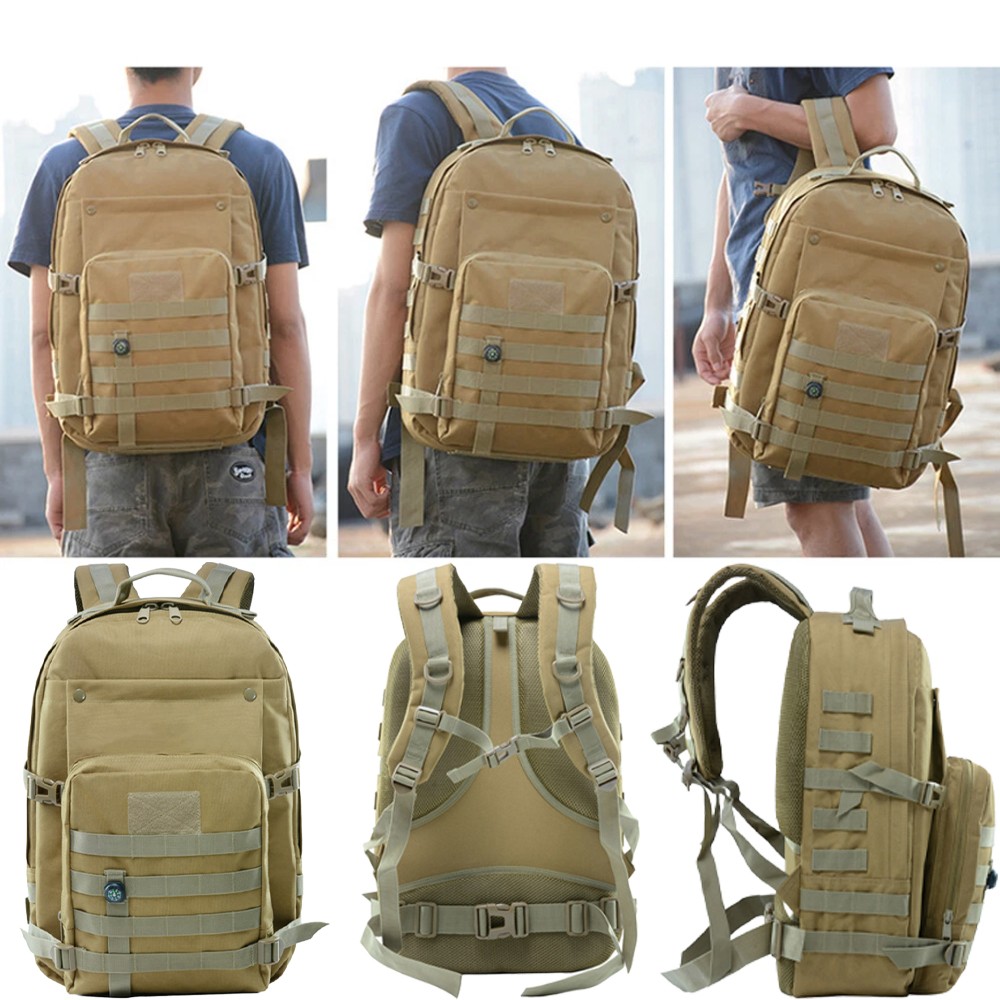 Tactical Backpack Assault Pack 41L Molle Hunting Rucksack Hiking Daypack Key Bag
