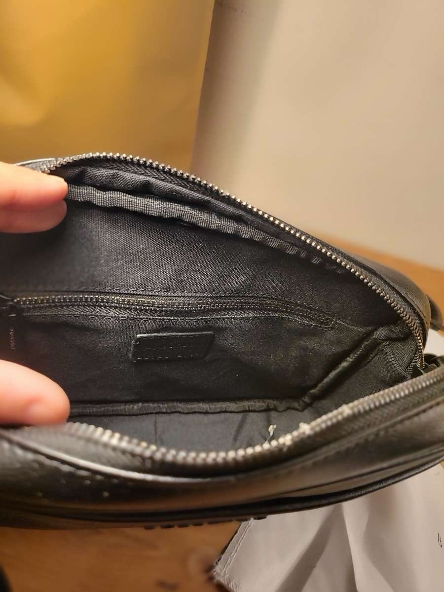 Burberry Gray/Black Check Crossbody Bag Adjustable Strap Zip & Button