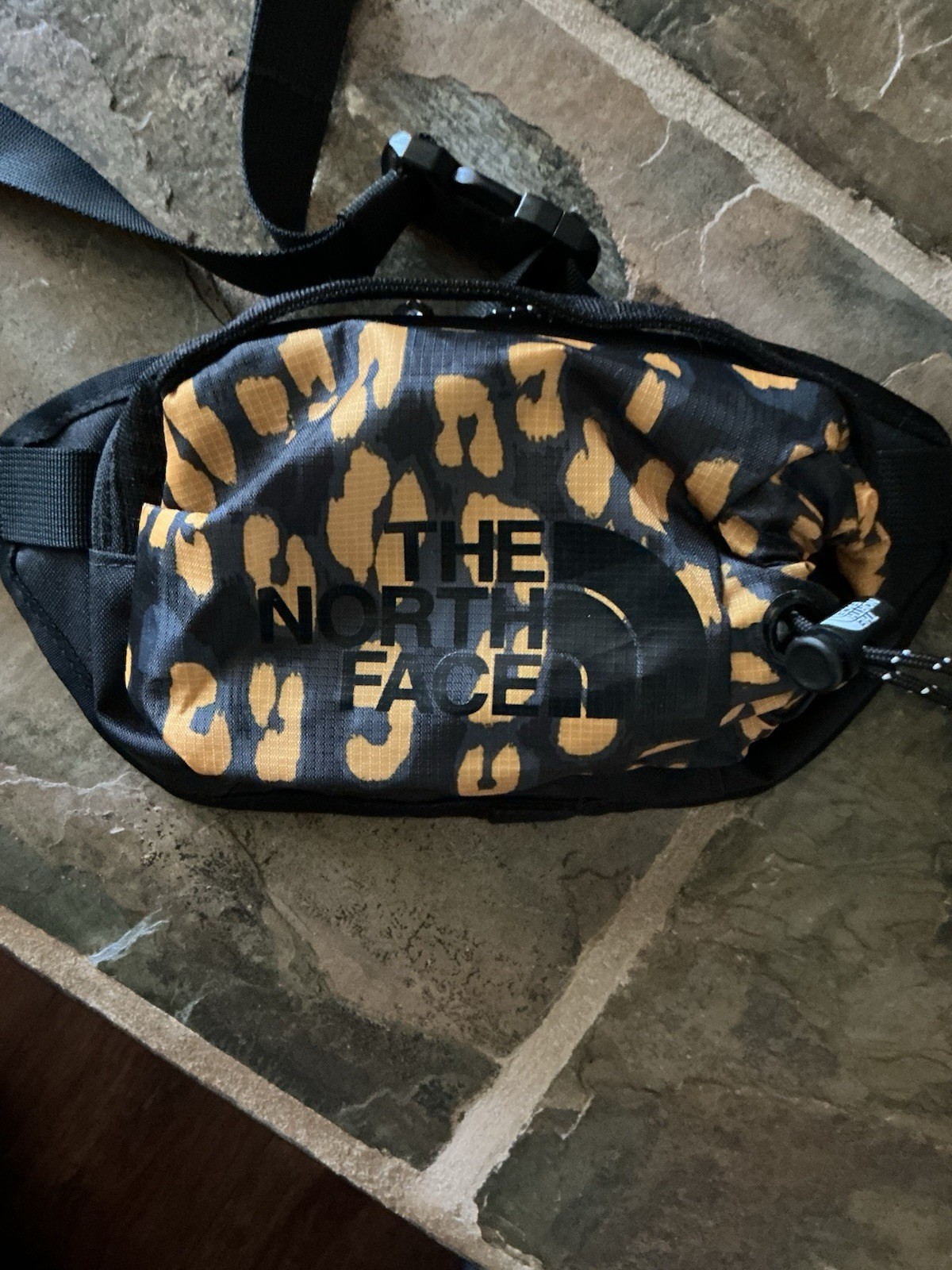 The North Face Bozer Hip Pack III-S Arrowood Yellow Leopard Print 2L NWOT