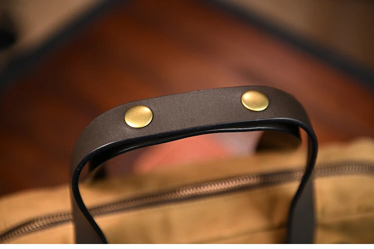 Oil Waxed Canvas Small Briefcase Size 31*22*7cm Casual Handheld Bag