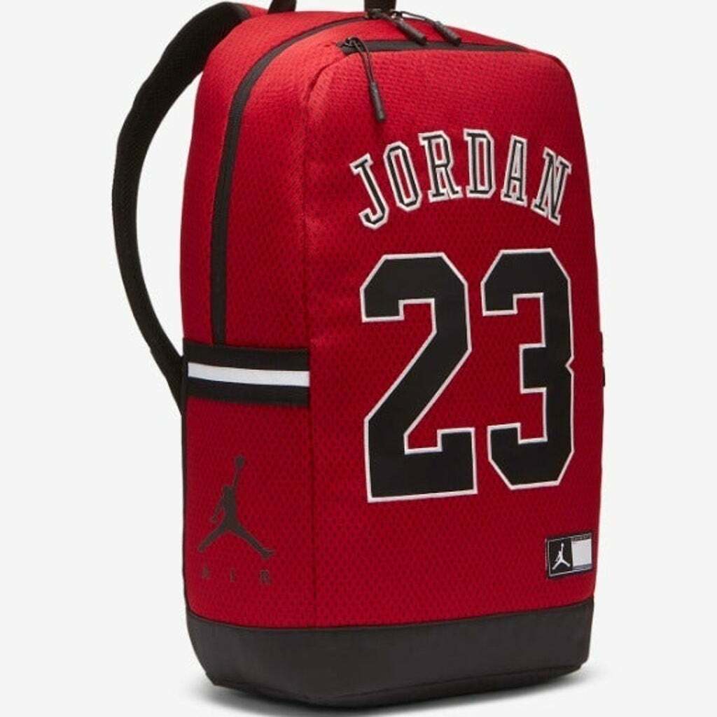 NIKE JORDAN JERSEY MESH JUMPMAN BACKPACK JERSEY RED BLACK 9A0419 R78
