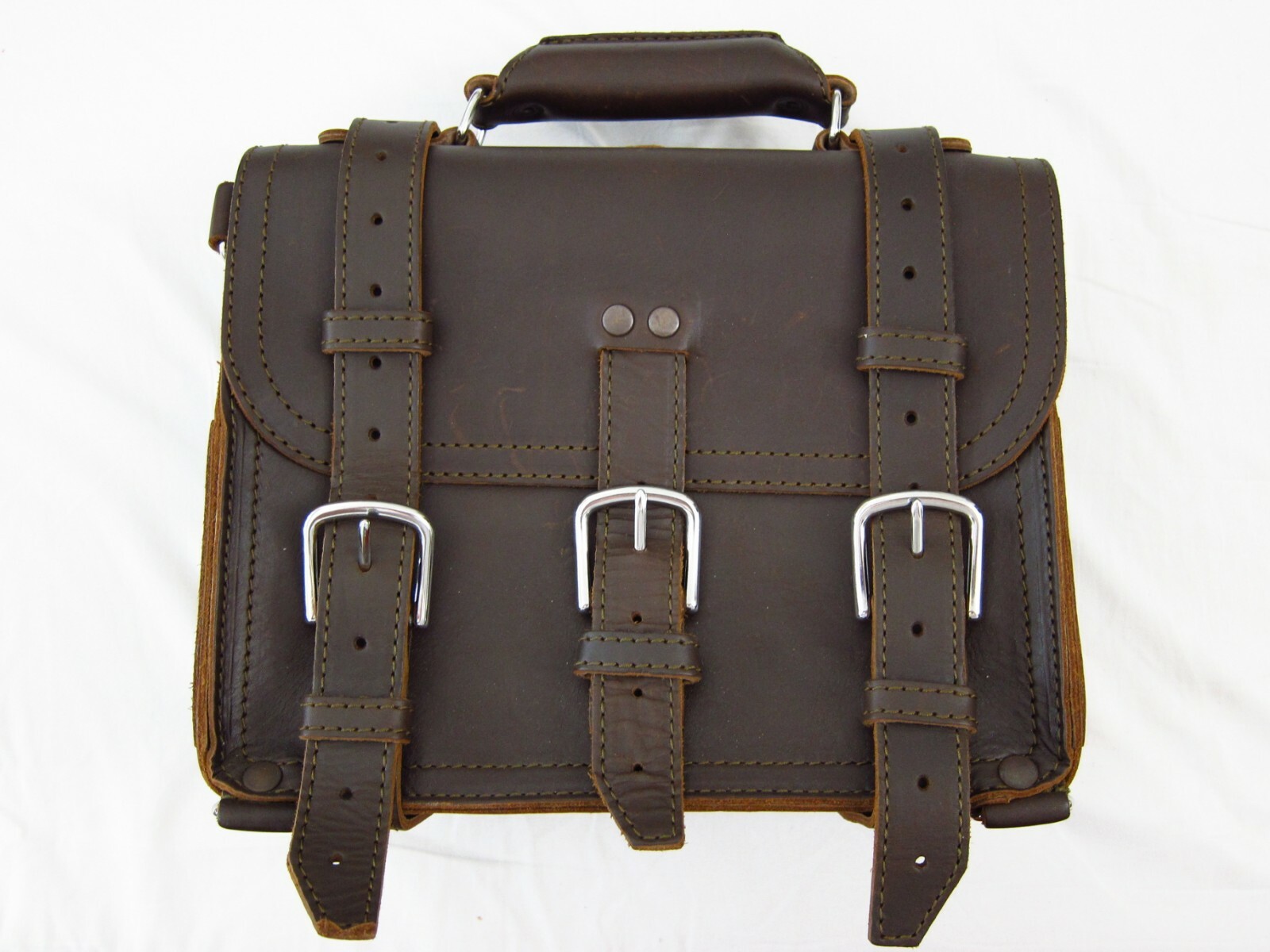 Saddleback Leather 12″ SMALL CLASSIC BRIEFCASE Suede Lined 2-Rivet DCB