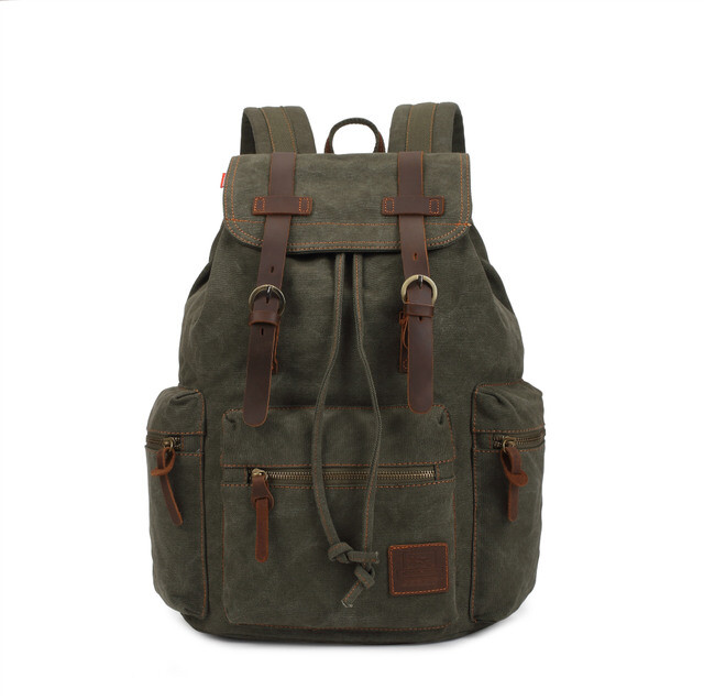 KAUKKO Men WOMEN Vintage Casual Canvas Rucksack Backpack Travel School Bag