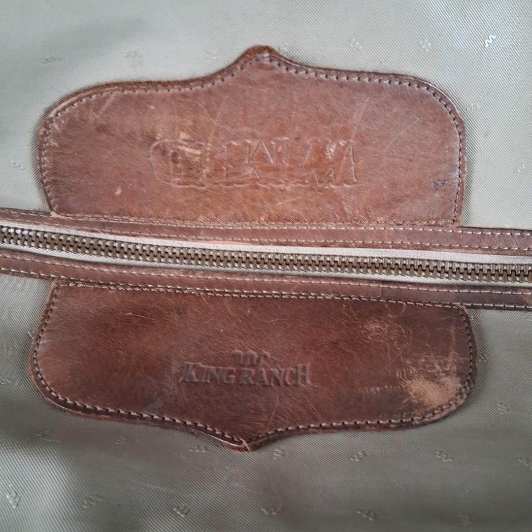 King Ranch Canvas Armstrong Leather Trimmed Tote Duffle Bag