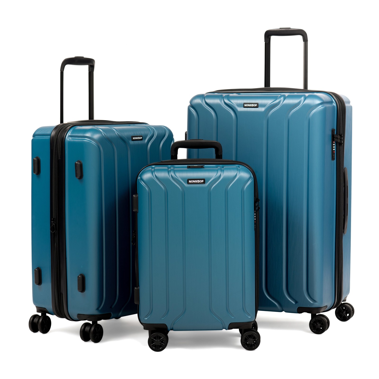 NONSTOP NEW YORK Luggage Expandable Spinner Wheels Travel Suitcase 3 Piece U30